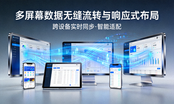 多屏幕数据无缝流转与响应式布局展示
