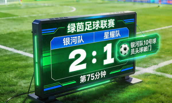 绿茵足球赛事动态实时比分看板